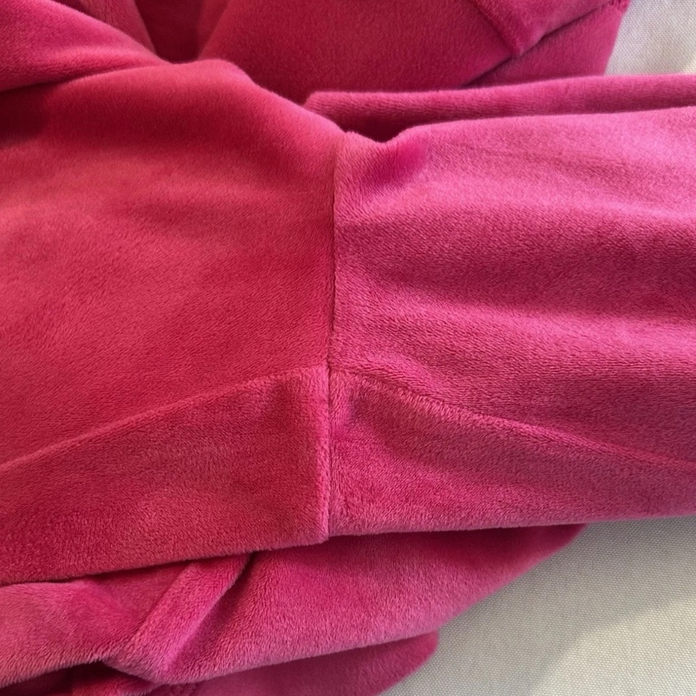 JUICY COUTURE Velvet Tracksuit Bling Hoodie & Pants Hot Pink Size XL Retro Y2K - Picture 16 of 16